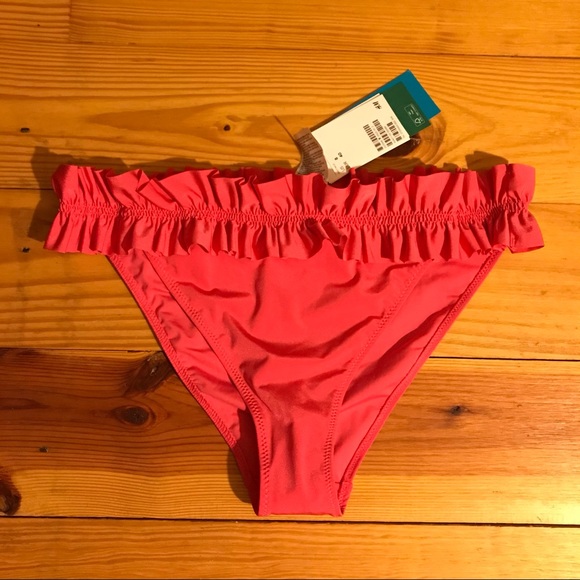 H&M Other - H&M Coral Ruffle Bikini Bottom, NWT, 8